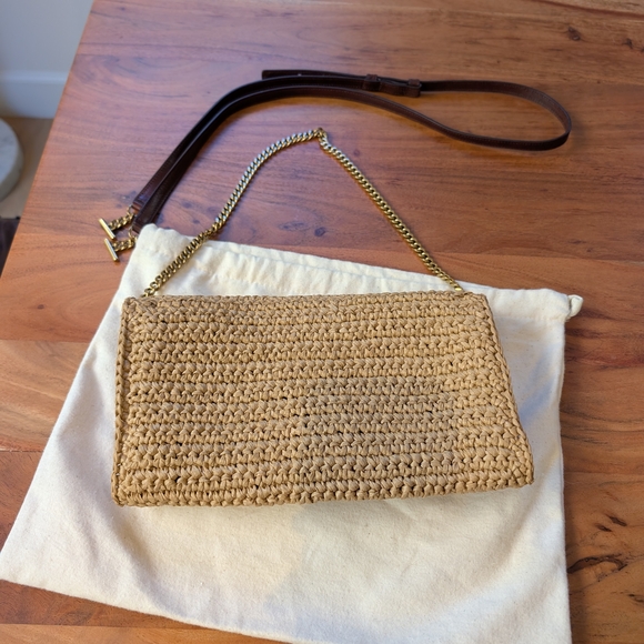 Yves Saint Laurent Tan Woven Clutch Bag - Picture 2 of 13